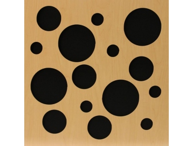 Impression Panel Diffuser/Absorber 50mm Bubbles Square Beech Wood
