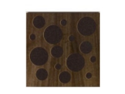 Impression Panel Diffuser/Absorber 50mm Bubbles Square Walnut Wood