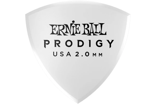 Ernie Ball White Large Rounded Triangle Prodigy Pick Pack 6 — 2