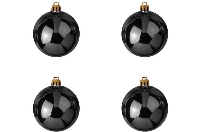 Glob decorativ Europalms Deco Ball 10cm, black 4x