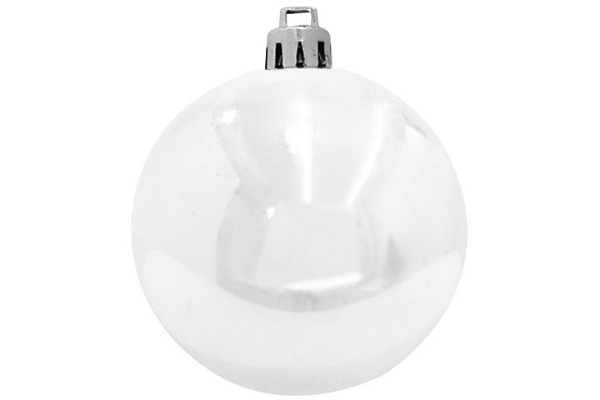Deco Ball 10cm, white 4x