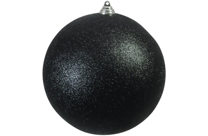 Glob decorativ Europalms Deco Ball 20cm, black, glitter