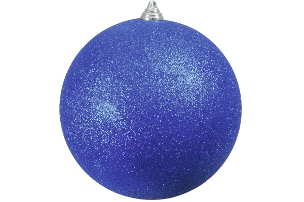 Deco Ball 20cm, blue, glitter
