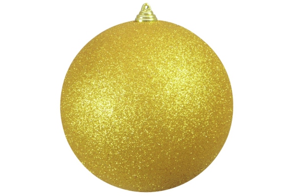 Deco Ball 20cm, gold, glitter