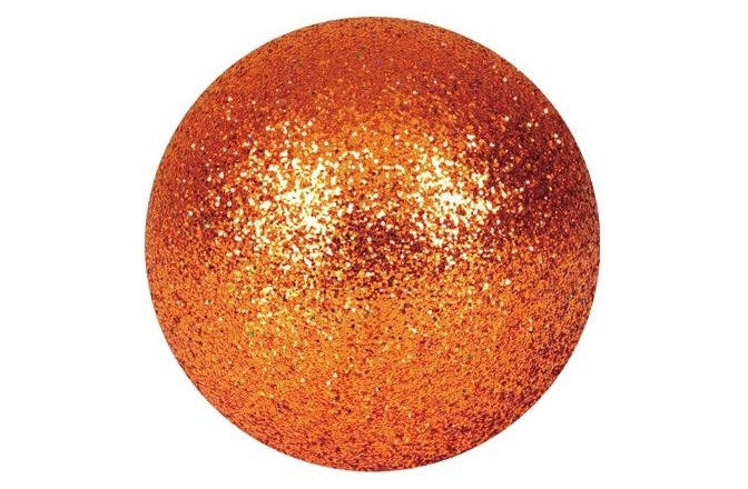 Glob decorativ Europalms Deco Ball 3,5cm, copper, glitter 48x