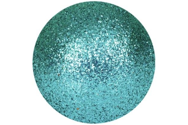 Deco Ball 3,5cm, turquoise, glitter 48x