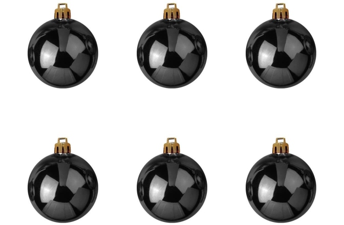 Glob decorativ Europalms Deco Ball 7cm, black 6x
