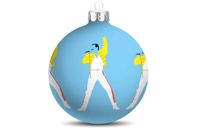 Glod de Crăciun No brand Christmas Bauble Freddie Mercury Blue