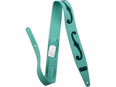F-Holes Leather Strap Surf Green/ Dark Green Accents 3