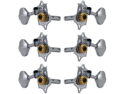H97C Original Sta-Tite Machine Head Horizontal 3 + 3 Chrome