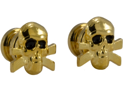  S 610G - Artist Strap Buttons, Skull - Gold