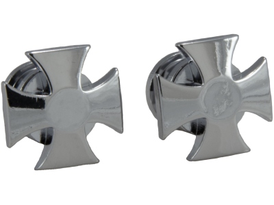 S 640C - Artist Strap Buttons, Iron Cross - Chrome
