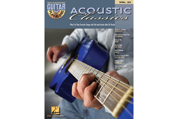 GUITAR PLAY-ALONG VOLUME 33  ACOUSTIC CLASSICS GTR BOOK/CD