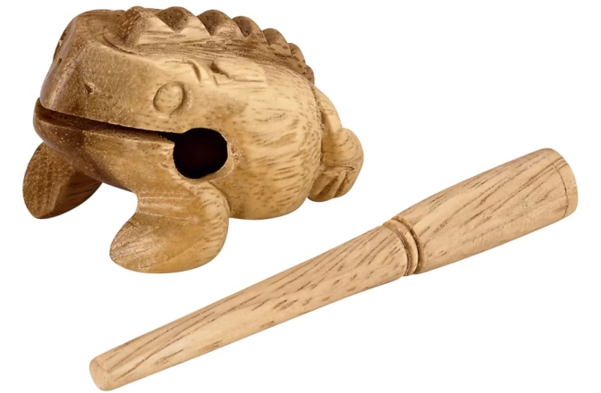 Güiro în Formă de Broască Nino Percussion Wood Frog - X-Small