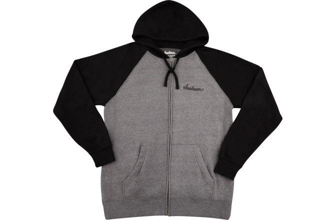 Hanorac Jackson Zip Hoodie Black and Gray S