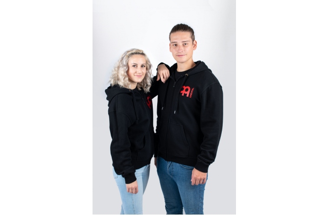 Hanorac Meinl Black Hooded Jacket With White Metal-Fork Logo On Back