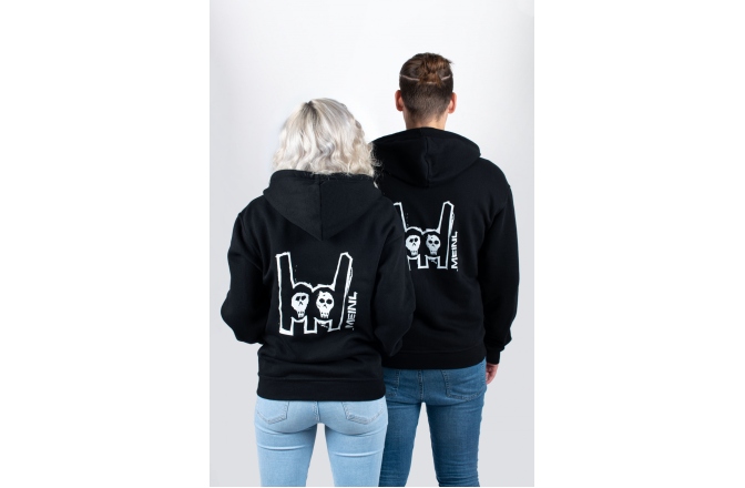 Hanorac Meinl Black Hooded Jacket With White Metal-Fork Logo On Back