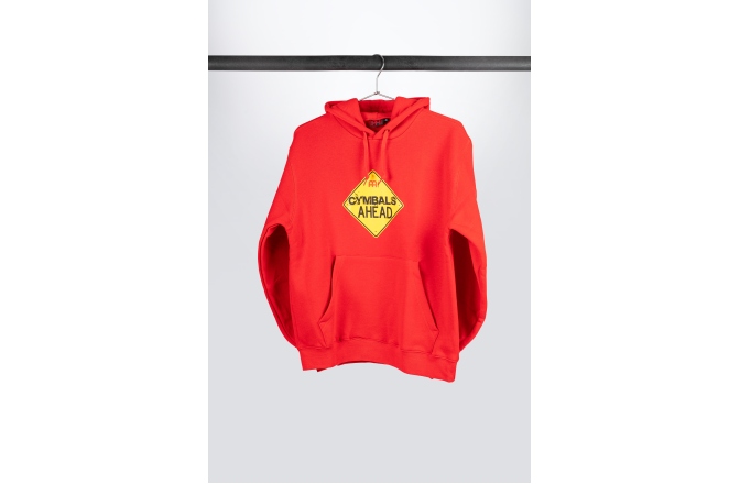 Hanorac Meinl red hooded sweatshirt with Cymbals Ahead logo on chest