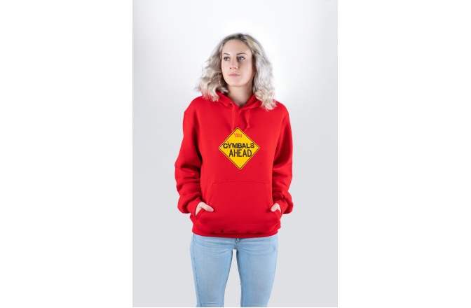 Hanorac Meinl red hooded sweatshirt with Cymbals Ahead logo on chest