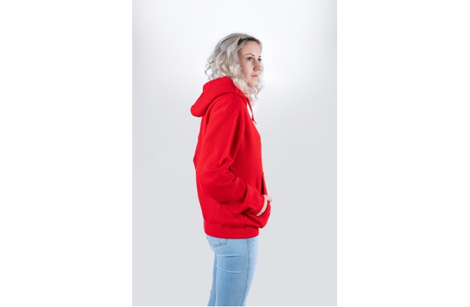 Hanorac Meinl red hooded sweatshirt with Cymbals Ahead logo on chest