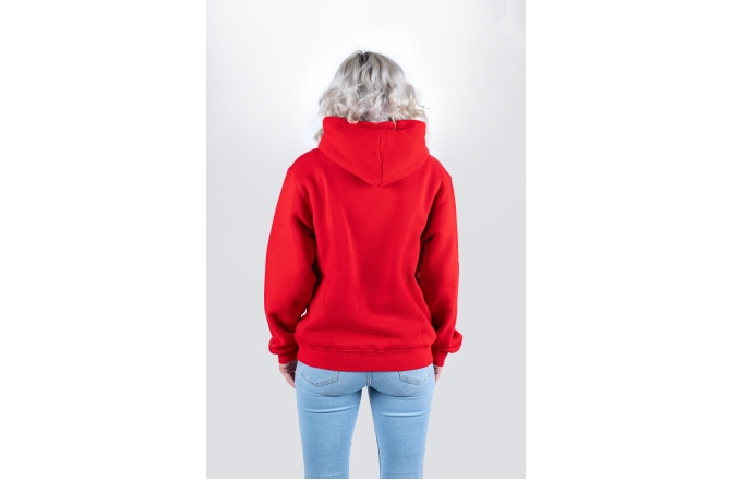 Hanorac Meinl red hooded sweatshirt with Cymbals Ahead logo on chest