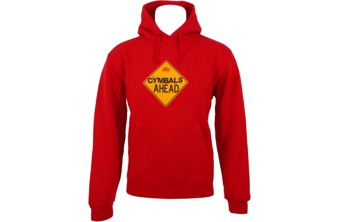 Hanorac Meinl red hooded sweatshirt with Cymbals Ahead logo on chest