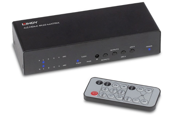Lindy Matrix 4x2 HDMI 4K60 38084