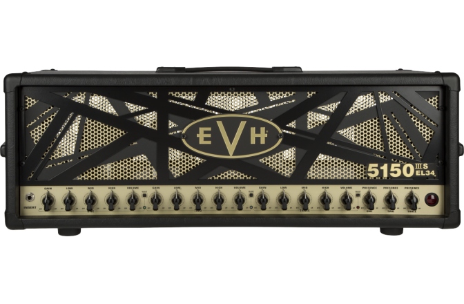 Elektromos gitár fej EVH 5150IIIS 100W EL34 Head Black 230V EUR