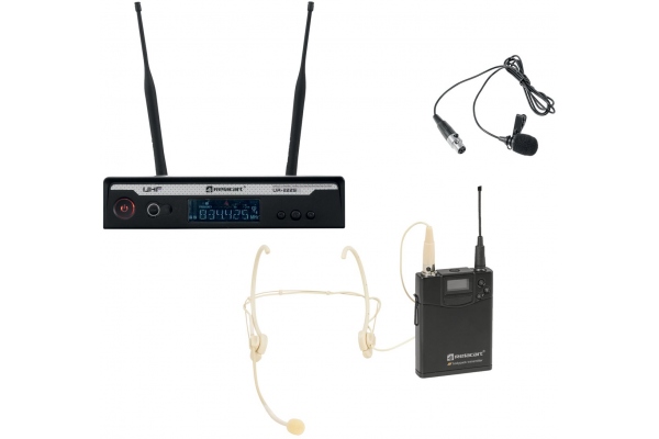 Set UR-222S Bodypack with HM-600S Headset and Lavalier