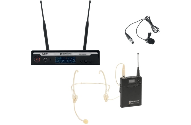 Headset și lavalieră wireless Relacart Set UR-222S Bodypack with HM-600S Headset and Lavalier