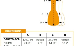 Husă chitară acustică bas Ortega Economy Series Acoustic Bass-Bag