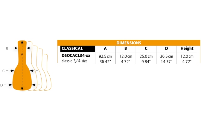 Husă Chitară Clasică Ortega Softcase for 3/4 Classic Guitar - Mocca