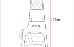 Husă chitară electrică Ortega DeLuxe E-Guitar Gigbag - Black