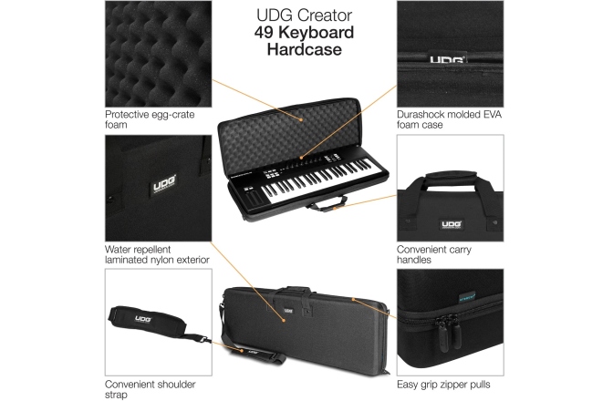 Husă rigidă claviaturi MIDI UDG UDG Creator Hardcase Keyboard 49