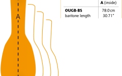 Husă Ukulele Ortega Pro Series Baritone-Ukulele-Bag - Brown/Black