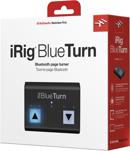 Контроллер ik multimedia irig blueturn ножной для переключения страниц в браузере