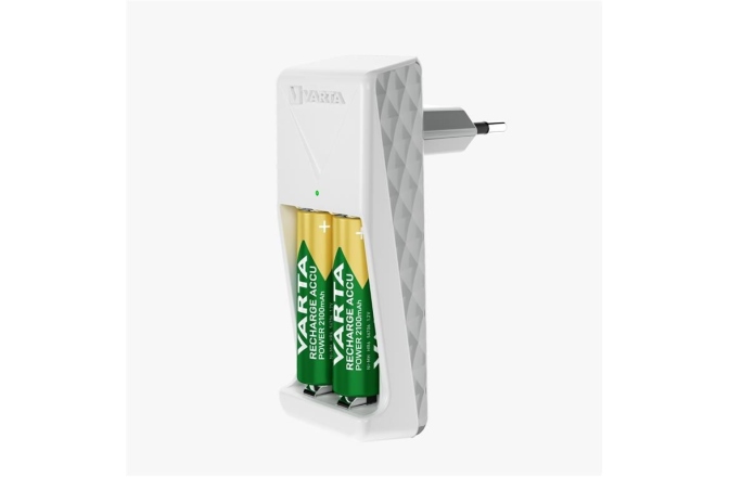 Încarcator pentru 2 baterii  Varta Mini Charger 57656 AA/AAA NiMH + 2 acumulatori AA 2100mAh