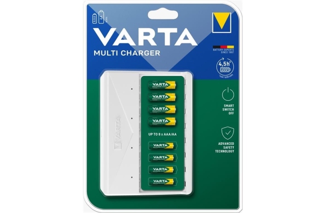 Încarcator pentru baterii  Varta Multi Charger 57659 AA/AAA NiMH, cablu USB-C inclus