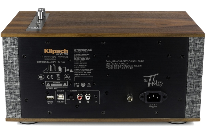 Incintă stereo bi-amplificată Klipsch The Three II Walnut