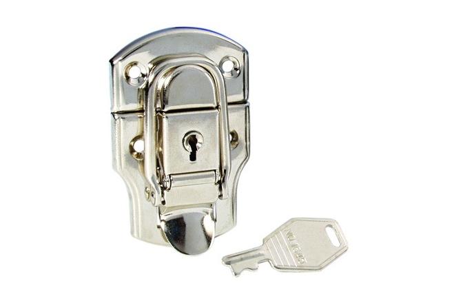 Încuietoare Adam Hall 1908 Drawbolt medium nickel-plated lockable