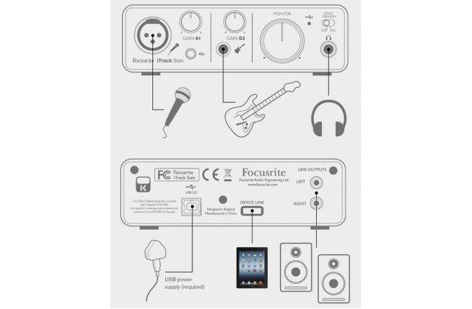 Interfata audio pentru iPad Focusrite iTrack Solo