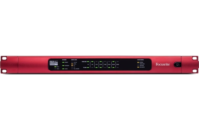 Interfață Dante pt. ProTools Focusrite RedNet HD32R-Interfata Pro Tools 32x32 cu Dual PSU
