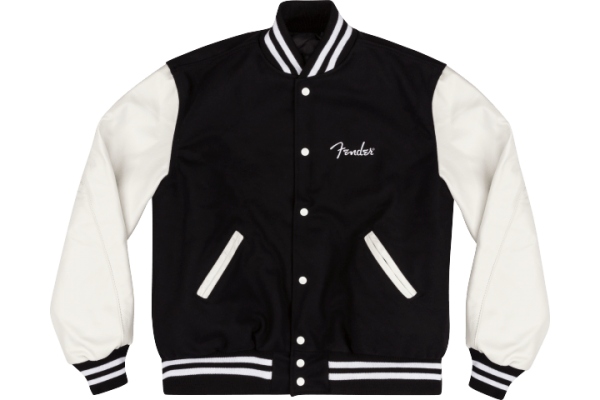Custom Shop Varsity Jacket Black/White XL