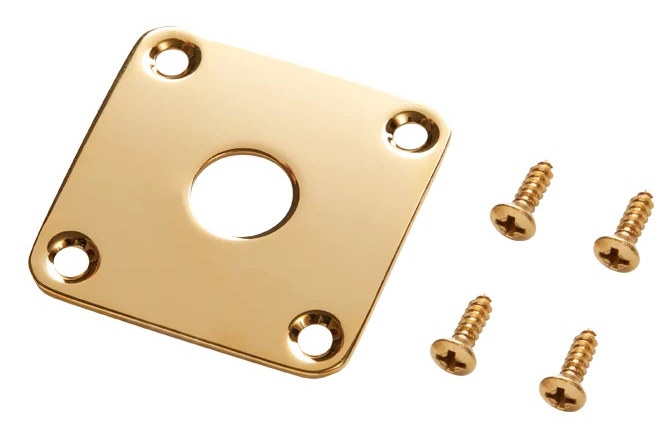Jack-Plate pentru Les Paul Gibson JP-020 Jack Plate Gold - Jack socket frame
