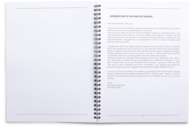 Jurnal de practică muzicală Rohema Chris Hoffmann Practice Journal for Musicians