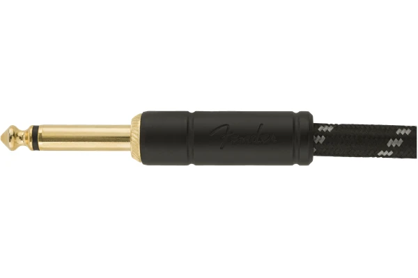Fender Deluxe Instrument Cable, Straight/Angle, 4.5m, Black Tweed — 2