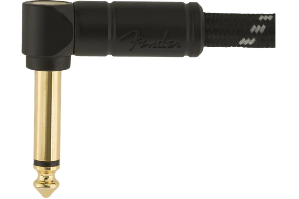 Fender Deluxe Instrument Cable, Straight/Angle, 4.5m, Black Tweed — 3