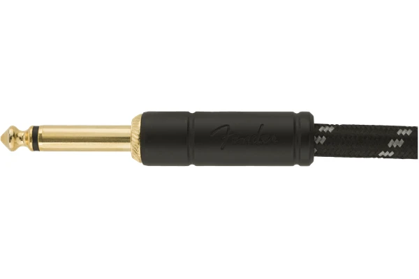 Fender Deluxe Instrument Cable, Straight/Angle, 5.5m, Black Tweed — 2