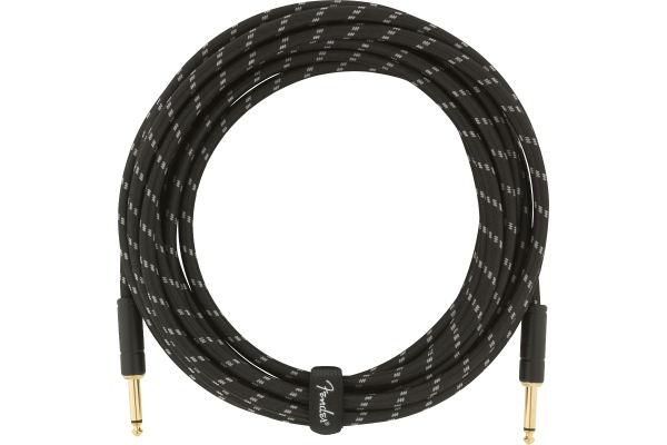 Fender Deluxe Instrument Cable, Straight/Straight, 5.5m, Black Tweed