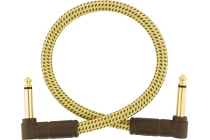 Fender Deluxe Series Instrument Cable Angle/Angle 1' Tweed